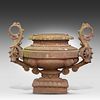 An impressive pair of cast iron Arts and Crafts garden urns 113 x 147 x 100 cm. (44.4 x 57.8 x Image - 1