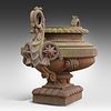 An impressive pair of cast iron Arts and Crafts garden urns 113 x 147 x 100 cm. (44.4 x 57.8 x Image - 4