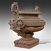 An impressive pair of cast iron Arts and Crafts garden urns 113 x 147 x 100 cm. (44.4 x 57.8 x Image - 6