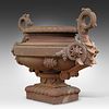 An impressive pair of cast iron Arts and Crafts garden urns 113 x 147 x 100 cm. (44.4 x 57.8 x Image - 7