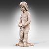 A sandstone sculpture of a putto bearing a coat of arms 71 x 27 x 22 cm. (27.9 x 10.6 x 8.6 in.). Image - 3