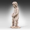 A sandstone sculpture of a putto bearing a coat of arms 71 x 27 x 22 cm. (27.9 x 10.6 x 8.6 in.). Image - 4