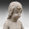 A sandstone sculpture of a putto bearing a coat of arms 71 x 27 x 22 cm. (27.9 x 10.6 x 8.6 in.). Image - 6