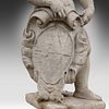 A sandstone sculpture of a putto bearing a coat of arms 71 x 27 x 22 cm. (27.9 x 10.6 x 8.6 in.). Image - 7