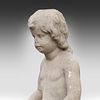 A sandstone sculpture of a putto bearing a coat of arms 71 x 27 x 22 cm. (27.9 x 10.6 x 8.6 in.). Image - 8