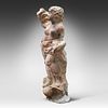 A sandstone garden sculpture of a goddess 89 x 35 x 29 cm. (35.0 x 13.7 x 11.4 in.). A Image - 1