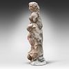 A sandstone garden sculpture of a goddess 89 x 35 x 29 cm. (35.0 x 13.7 x 11.4 in.). A Image - 2