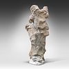 A sandstone garden sculpture of a goddess 89 x 35 x 29 cm. (35.0 x 13.7 x 11.4 in.). A Image - 3