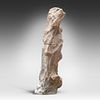 A sandstone garden sculpture of a goddess 89 x 35 x 29 cm. (35.0 x 13.7 x 11.4 in.). A Image - 4