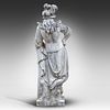 A composite stone garden figure of Minerva 170 x 65 x 44 cm. (66.9 x 25.5 x 17.3 in.). A Image - 3