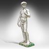 A composite stone garden sculpture of David, after Michelangelo 170 x 60 x 45 cm. (66.9 x 23.6 Image - 1