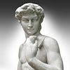 A composite stone garden sculpture of David, after Michelangelo 170 x 60 x 45 cm. (66.9 x 23.6 Image - 5