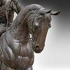 A bronze statue of a jockey 218 x 265 x 76 cm. (85.8 x 104.3 x 29.9 in.). A bronze statue of a Image - 6