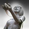 Indistinctly signed, a bronze sculpture of a dancer, on a marble base, foundry mark Image - 8