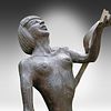 Indistinctly signed, a bronze sculpture of a dancer, on a marble base, foundry mark Image - 9