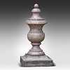 An Italian Rosa Porrino granite finial ornament, 20thC 71 x 47 x 35 cm. (27.9 x 18 1/2 x 13.7 in.). Image - 2