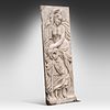 A composite stone relief of a river nymph 197 x 68 x 14 cm. (77.5 x 26.7 x 5.5 in.). A Image - 2