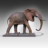 A cast iron sculpture of an African elephant, ca 1900 194 x 300 x 110 cm. (76.3 x 118.1 x 43.3 in.)Image - 1