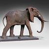A cast iron sculpture of an African elephant, ca 1900 194 x 300 x 110 cm. (76.3 x 118.1 x 43.3 in.)Image - 2