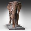 A cast iron sculpture of an African elephant, ca 1900 194 x 300 x 110 cm. (76.3 x 118.1 x 43.3 in.)Image - 3