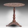 A 19thC French cast iron bistro table 72 x 69 cm. (28.3 x 27.1 in.). A 19thC French cast iron Image - 2