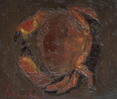 Constant Permeke (1886-1952), still life of a crab, 1912, oil on canvas on panel 31 x 35 cm. 