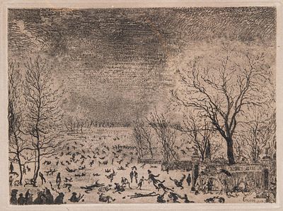 James Ensor (1860-1949), 'Les patineurs' (1889), etching on Van Gelder & Zonen paper 17.5 x 