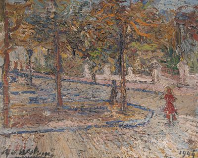 Henri Victor Wolvens (1896-1977), street view, 1944, oil on canvas 40 x 50 cm. (15 3/4 x 19.6 