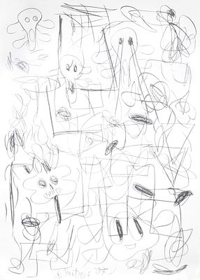 Andre Butzer (1973), untitled, 2007, pencil on paper 209 x 148 cm. (82.28 x 58.27 in.), Frame: 