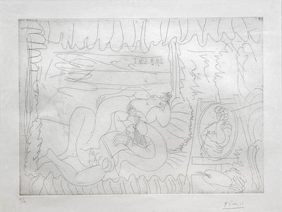 Pablo Picasso (1881-1973), 'Raphael et la Fornarina I', from the 347 series (1968), etching, No 