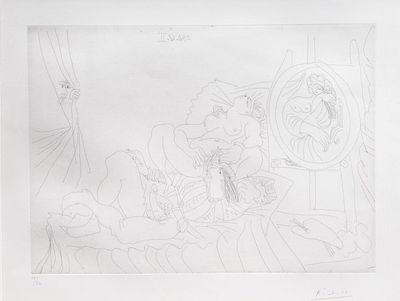 Pablo Picasso (1881-1973), 'Raphael et la Fornarina II, with a hidden Visitor', from the 347 