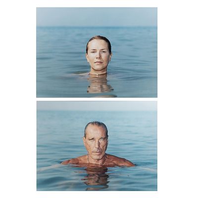 Albrecht Tubke (1971), two portraits from the series 'Heads', 2007, C-print, No 1/6 and 3/6 60 