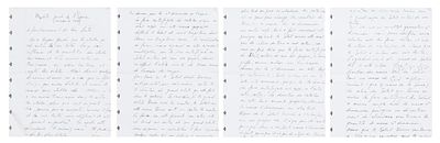 Panamarenko (1940-2019), 'Modele Jouet de l'Espace' (Toymodel of Space), a handwritten manifest 