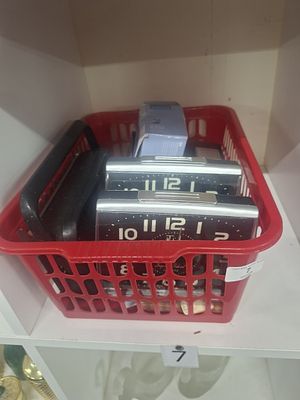 box clocks, radios &amp; inks