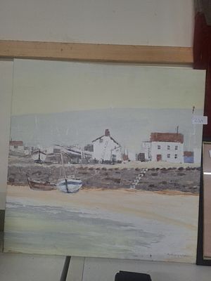 Harbour picture on canvas