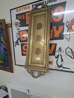 30" brass inscribed tray