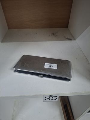 vintage chrome plated cigarette case