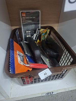 box wall &amp; floor tiling tools lots new diamond bits etc