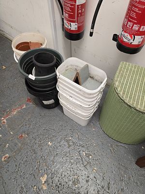 Bins and pots some new some pre-owned