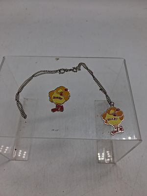 Buzby 1978 Enamel necklace and Badges