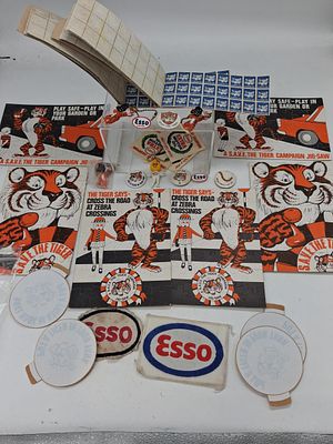 Esso Paraphernalia inc. badges, puzzles, keyrings, patches, gift stamps etc
