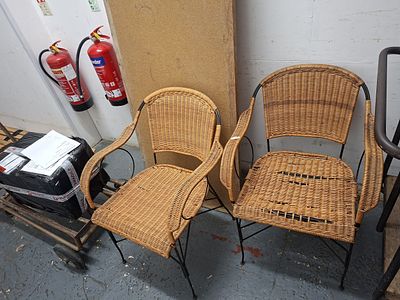 2 x wicker chairs