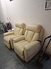 Two leather chairs one electric reclinerImage - 1