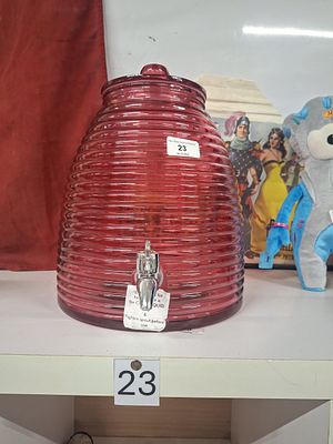 beehive shaped glass drinks dispenser