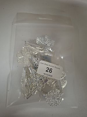 bag new white metal hair clips various designs