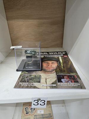 star wars rebel commando collectors helmet in case and set magazine
