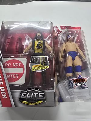 Two WWE Mattel Action Figures Featuring Cactus Jack and The Patriot