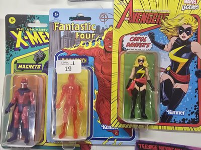 Three Hasbro Marvel Legends Retro Collection 3.75-inch Action Figures