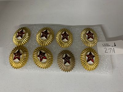 A Set of Eight Soviet Union Military Headgear Cockades