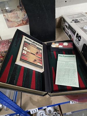 A Petrushkin of London Vintage Library Book Form Backgammon Set Including Obolensky and James Book
